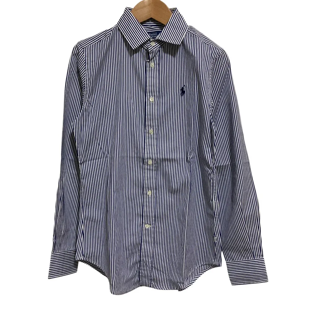 Polo by RalphLauren ポロラルフローレン ストライプ柄 長袖 シャツ ブラウス サイズ00 ネイビー