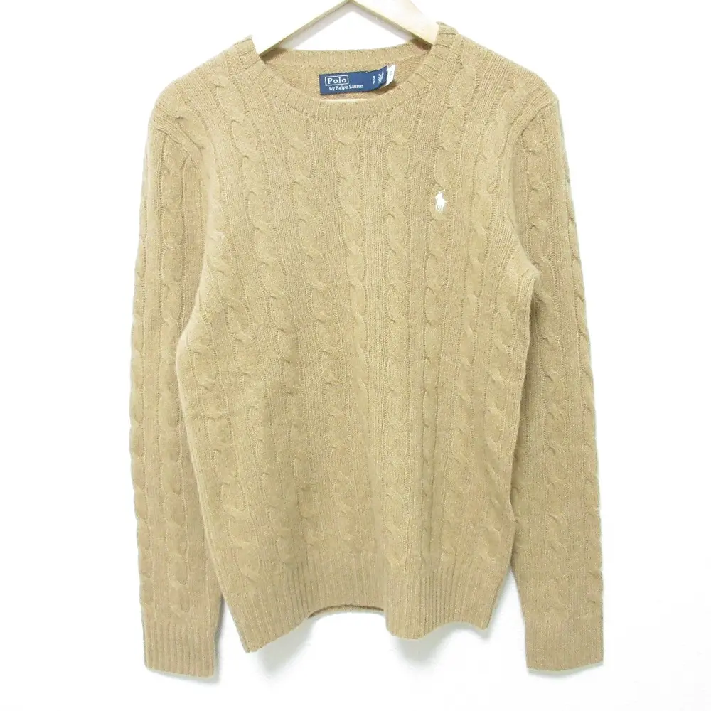 Polo by Ralph Lauren ポロバイラルフローレン カシミヤブレンド ケーブルニット セーター サイズS/P キャメル
