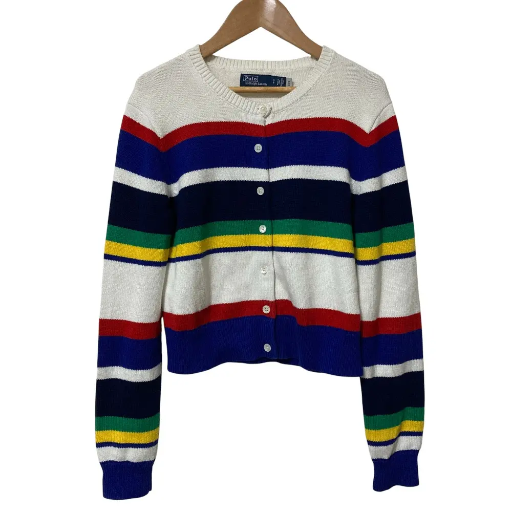 Polo by Ralph Lauren ポロバイラルフローレン ボーダーニットカーディガン サイズSP マルチカラー