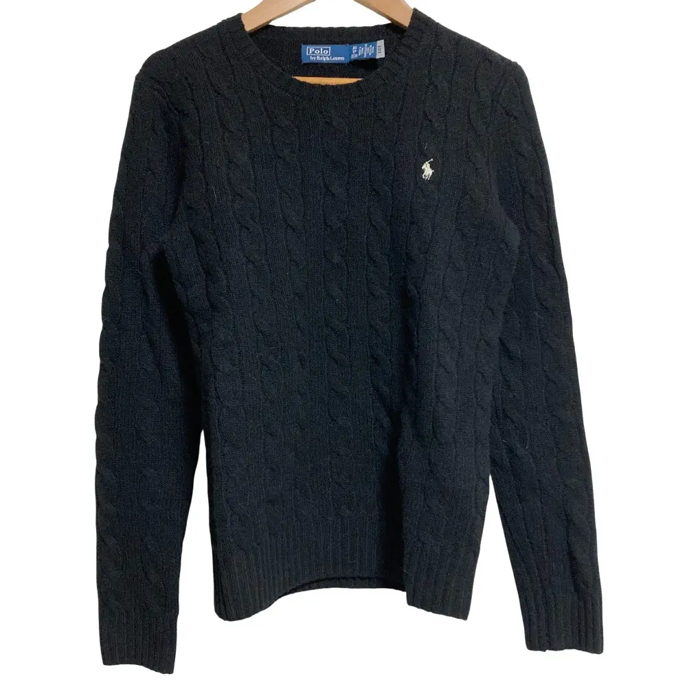 Polo by RALPH LAUREN ポロバイラルフローレン ウールカシミヤ ケーブルニット セーター サイズXS ブラック