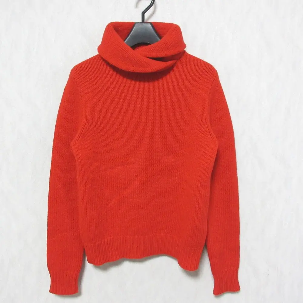 POLO RALPH LAUREN ポロラルフローレン カシミヤブレンド ショールネック プルオーバー ヘビーニット セーター S レッド