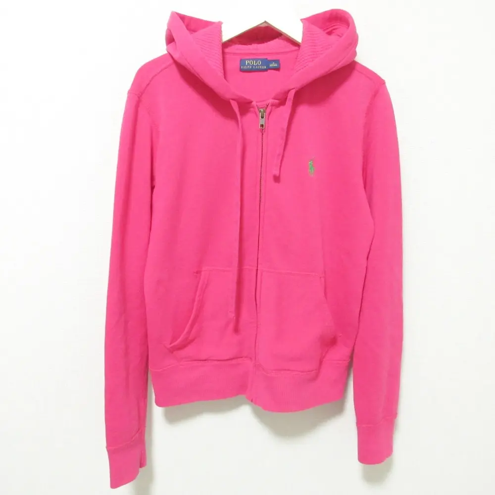 POLO RALPH LAUREN ポロラルフローレン 裏起毛 スウェット ジップパーカー S ピンク