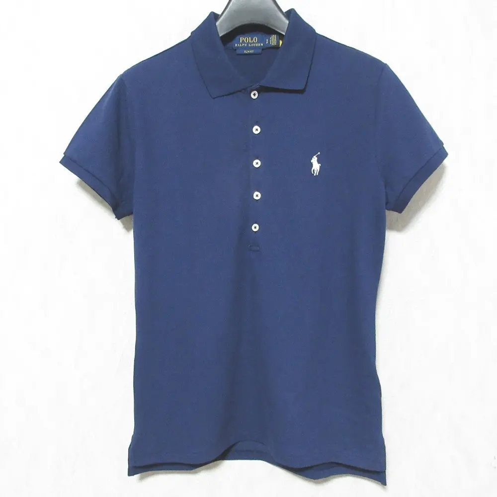POLO RALPH LAUREN ポロラルフローレン SLIM FIT スリムフィット ショートスリーブ ポロシャツ カットソー S ネイビー
