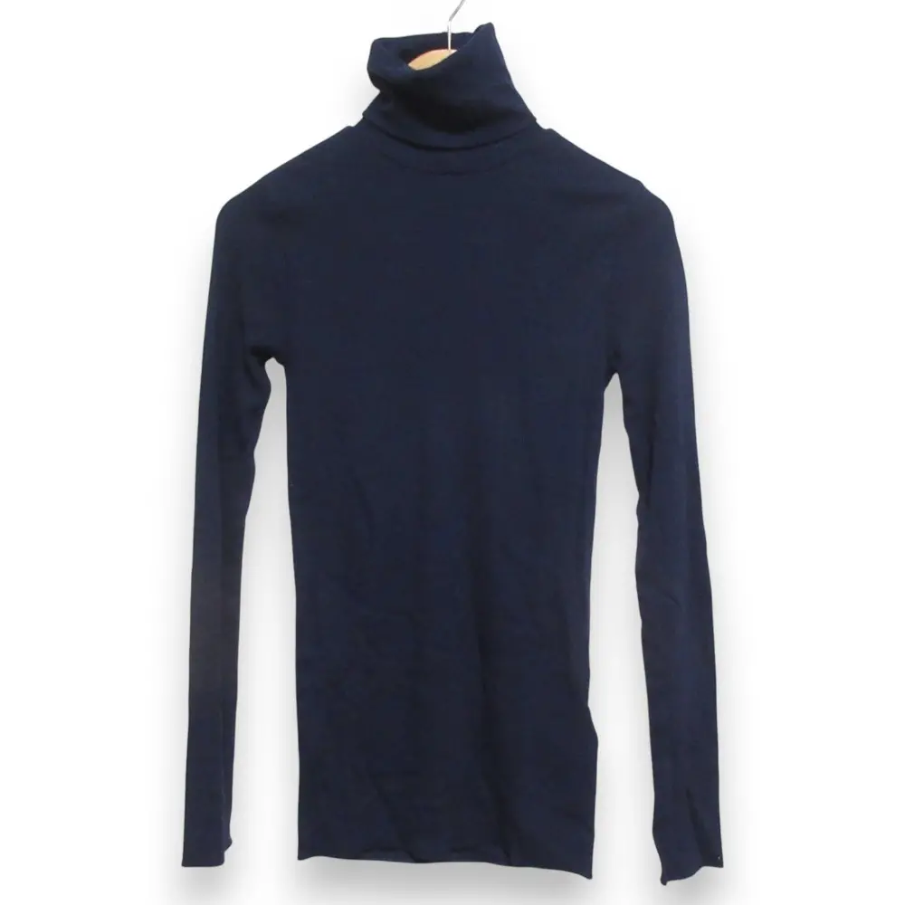 POLO RALPH LAUREN ポロラルフローレン タートルネック 長袖 リブニット カットソー XSサイズ ネイビー