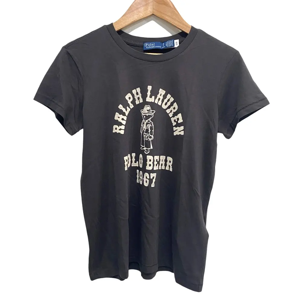Polo By Ralph Lauren ポロ バイ ラルフローレン ポロベアプリント Tシャツ XS チャコールグレー