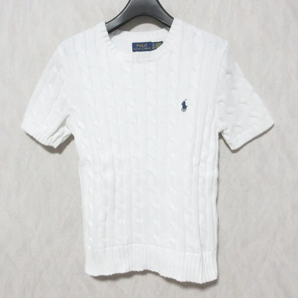 POLO RALPH LAUREN ポロラルフローレン ショートスリーブ ケーブルニット サイズXS ホワイト