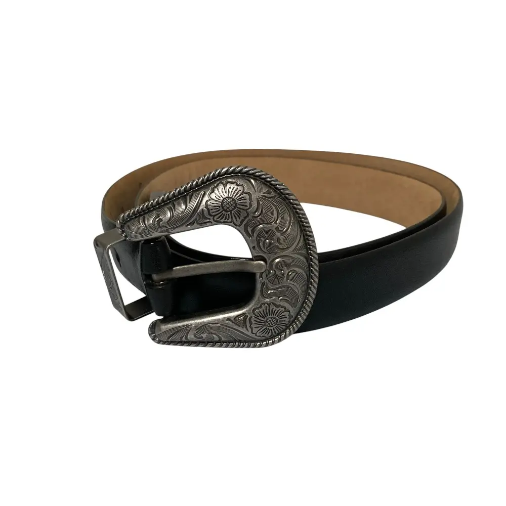 POLO RALPH LAUREN ポロラルフローレン ウエスタン レザーベルト Sサイズ ブラック