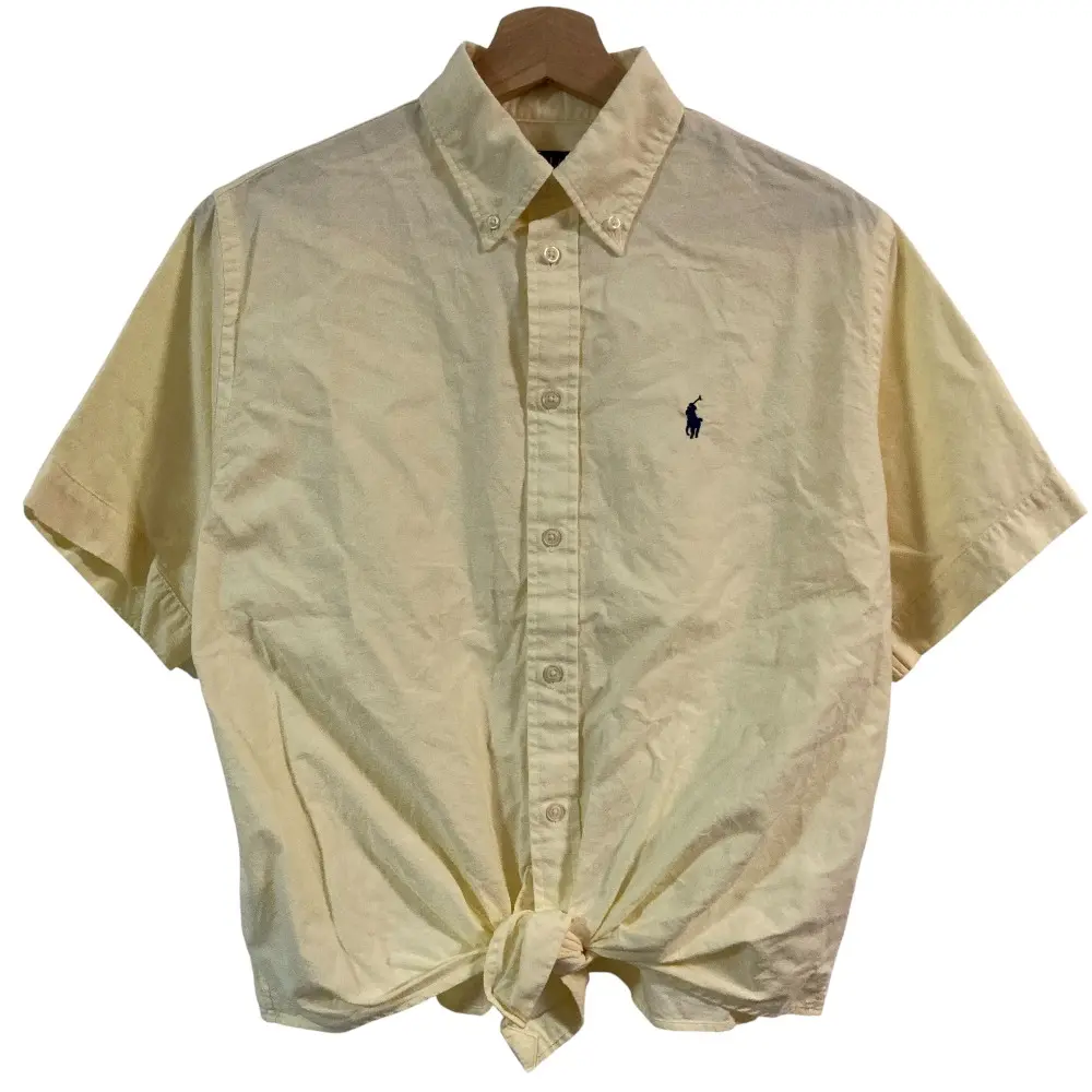 POLO RALPH LAUREN ポロラルフローレン ショートスリーブ BDシャツ ブラウス S ライトイエロー