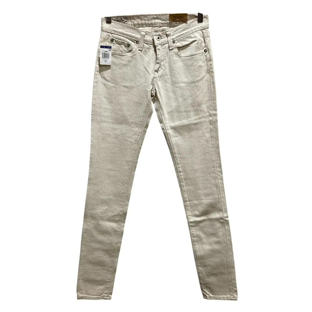 POLO RALPH LAUREN ポロラルフローレン TOMPKINS SKINNY スキニーデニムパンツ 25インチ クリーム