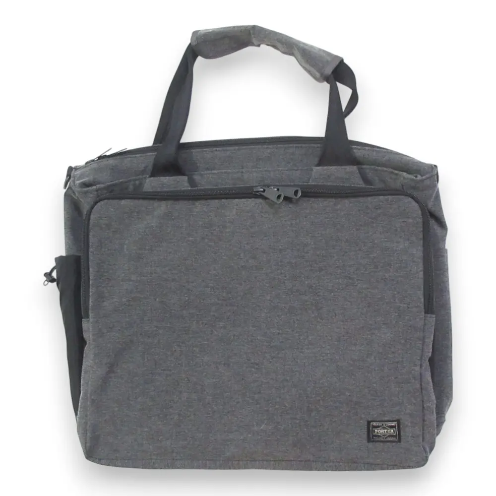 PORTER FUNCTION ポーターファンクション BIOLINER 2WAY ショルダーバッグ ハンドバッグ ビジネスバッグ グレー×ブラック