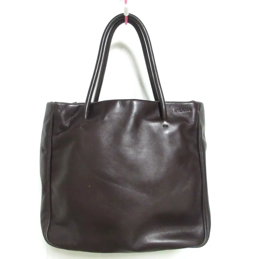 PRADA プラダ レザー ミニトートバッグ ハンドバッグ ブラウン