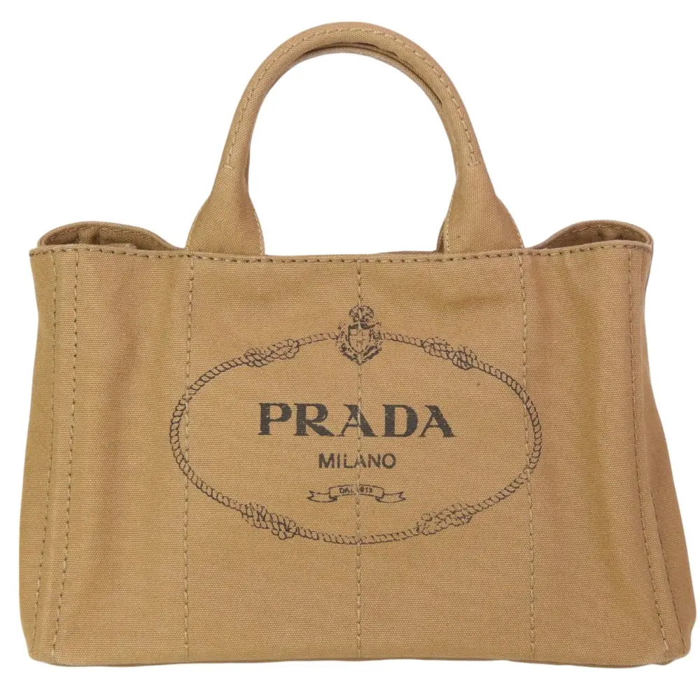 PRADA プラダ カナパ キャンバス 2WAYトートバッグ ショルダーバッグ 1BG642 TABACCO ブラウン
