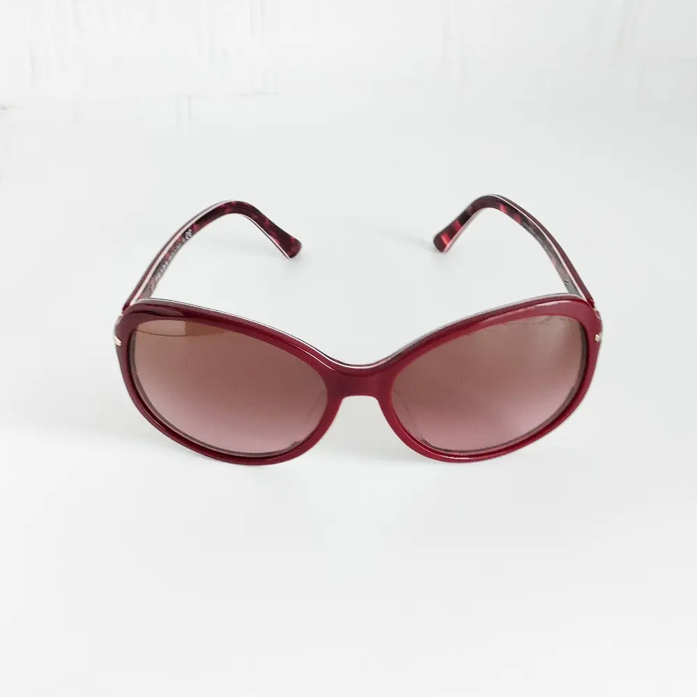 PRADA プラダ セルフレーム オーバル サングラス 眼鏡 アイウェア 箱付き 61□17-135 SPR 04N-A レッド