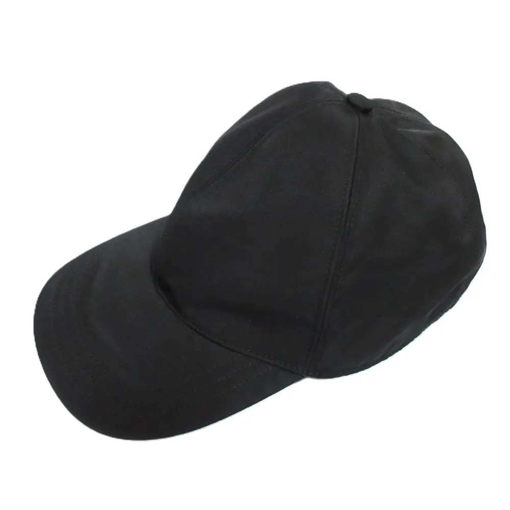 PRADA プラダ トライアングルロゴ ベースボールキャップ リナイロン 帽子 サイズM 58cm ブラック