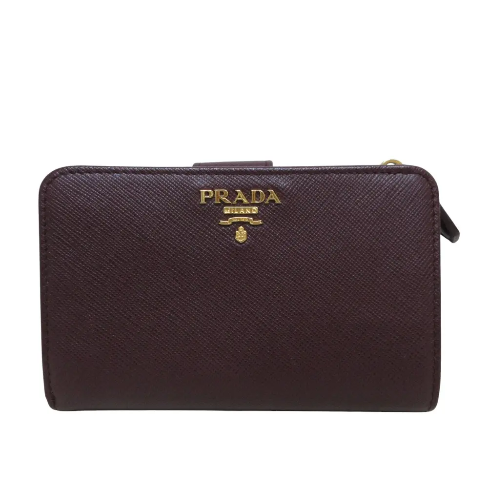 PRADA プラダ SAFFIANO MULTIC サフィアーノレザー 2つ折り財布 ウォレット 21ML225 ブラウン