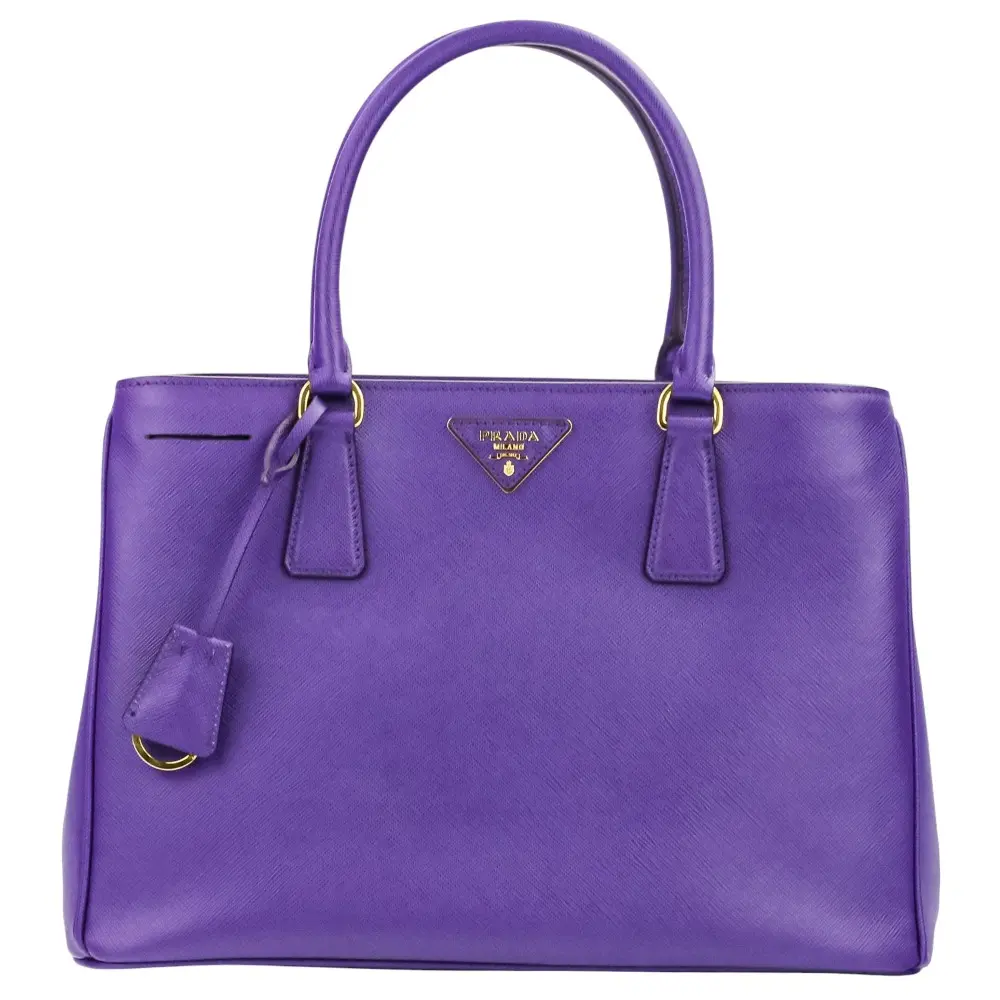 PRADA プラダ ガレリア サフィアーノレザー 2WAY ハンドバッグ BN2274 パープル