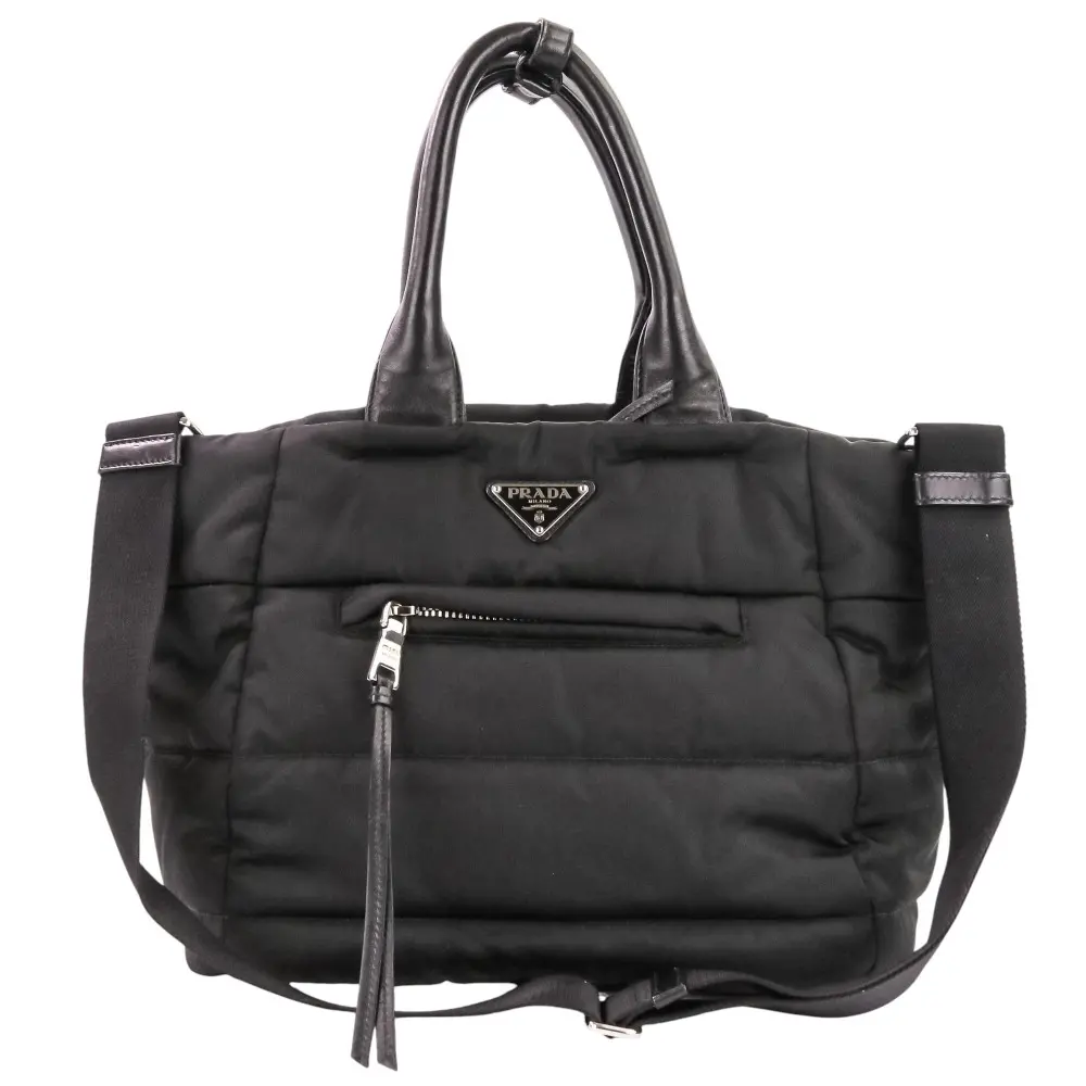 PRADA プラダ テスートナイロン ボンバー 2WAY トートバッグ ショルダーバッグ BN2632 ブラック
