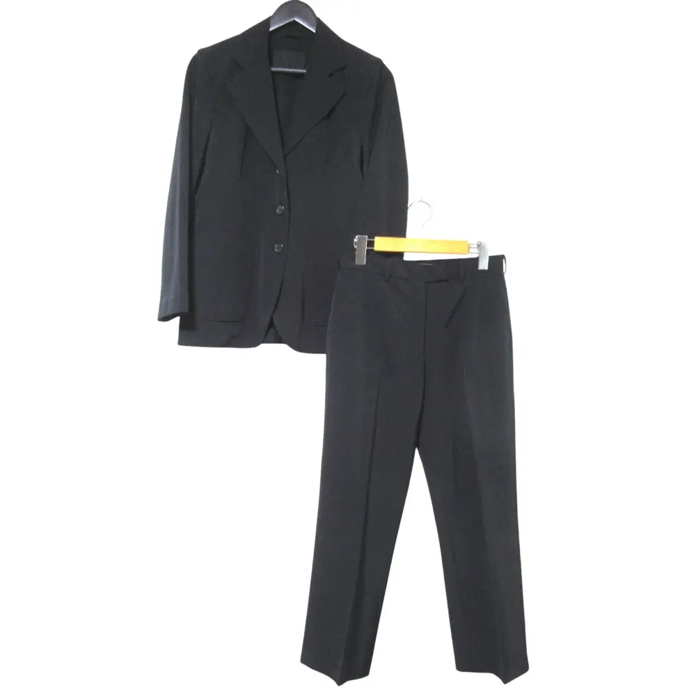 PRADA プラダ テーラードジャケット+スラックスパンツ スーツ セットアップ サイズ42/40 ブラック