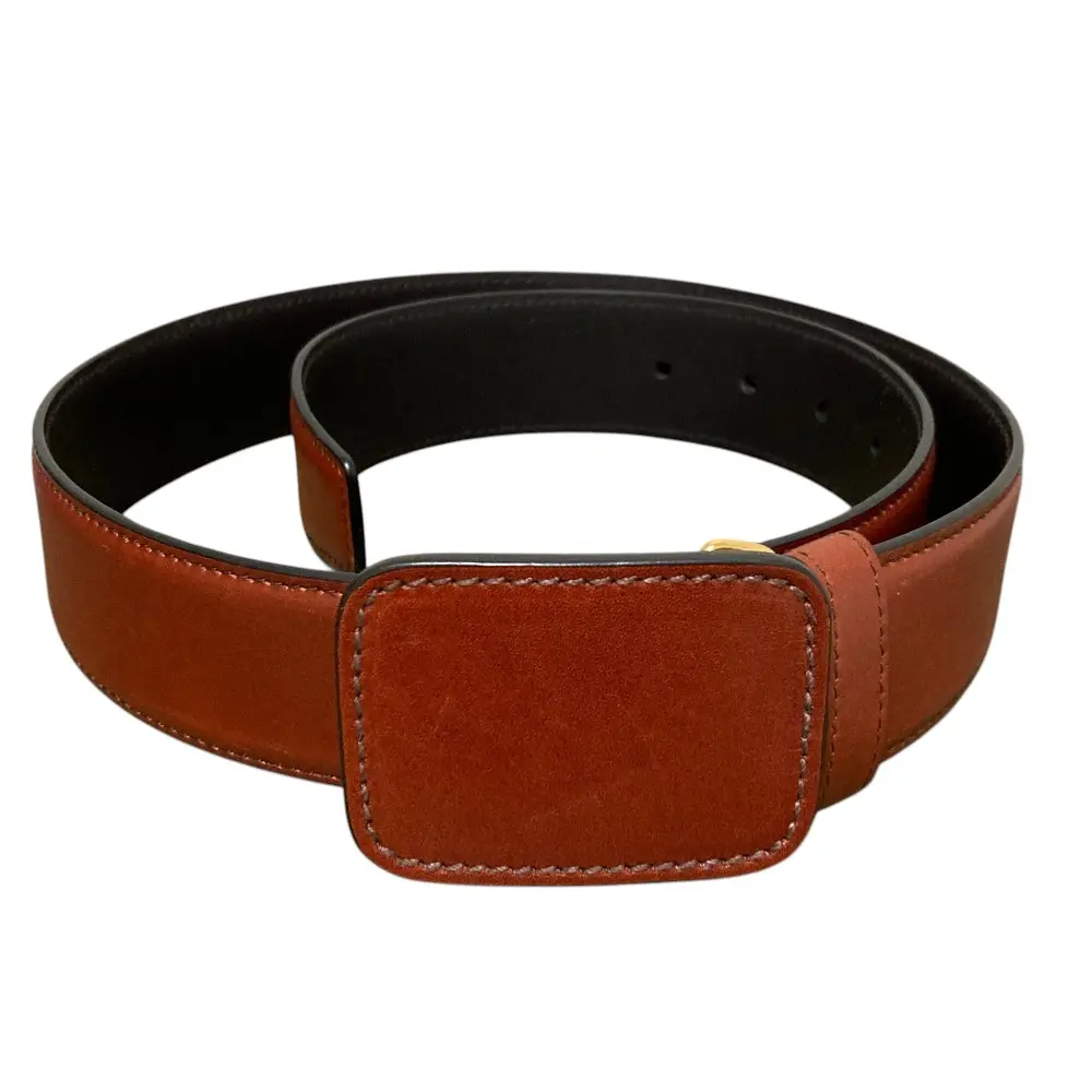 PRADA プラダ レザー ベルト 2CM102 32/80 ブラウン