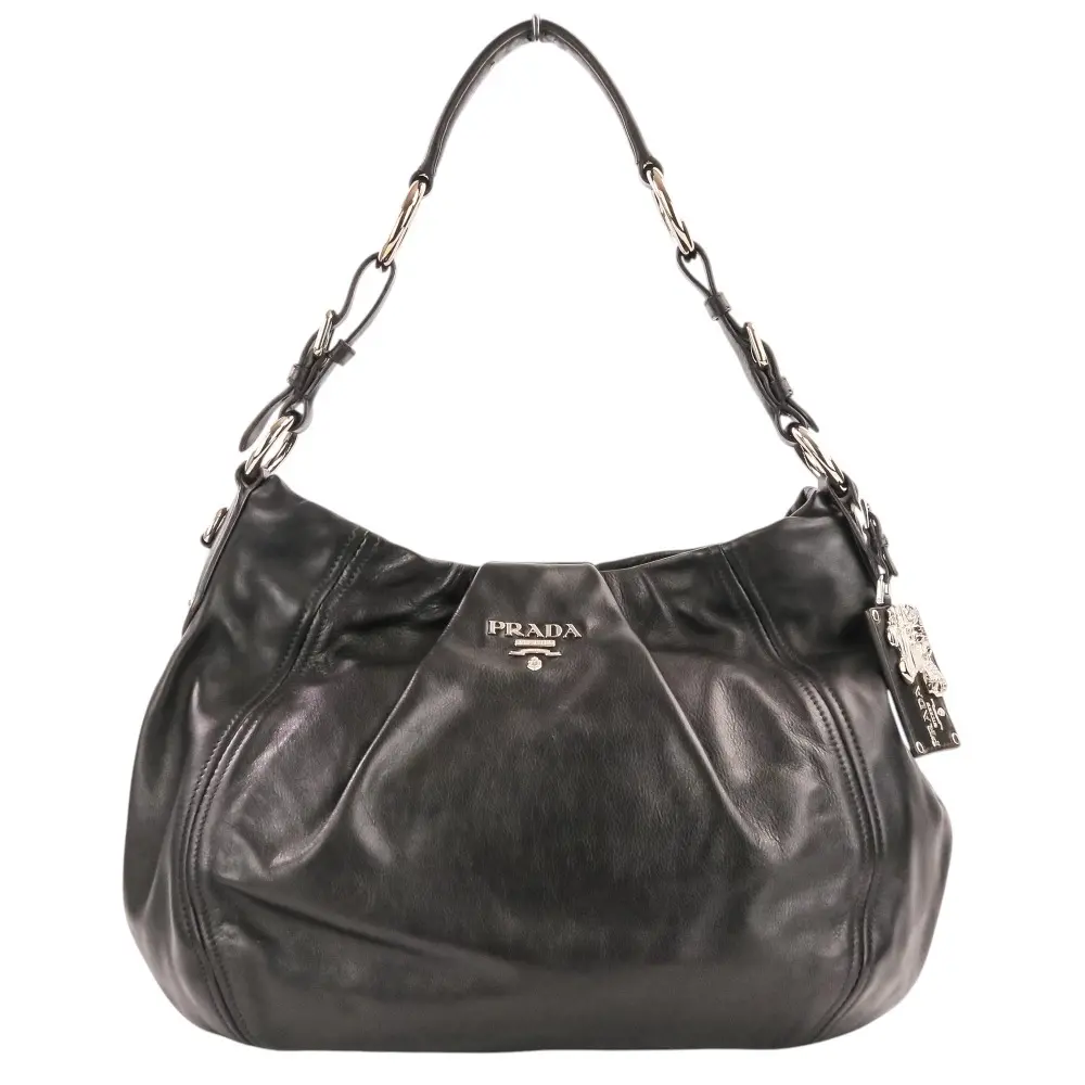 PRADA プラダ レザー ワンショルダーバッグ ハンドバッグ BR4519 ブラック