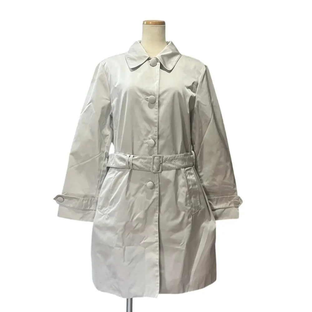 PRADA プラダ サテン ベルト ステンカラーコート 29Y850 R172 サイズ44 ベージュ