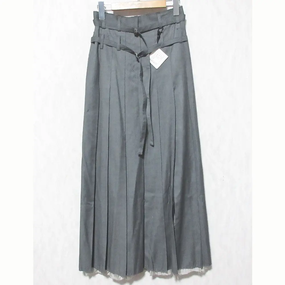 PRANK PROJECT プランクプロジェクト Front Pleats Skirt ベルト付き フロントプリーツスカート 31242516101 サイズ38 グレーの買取実績【2026年2月買取】