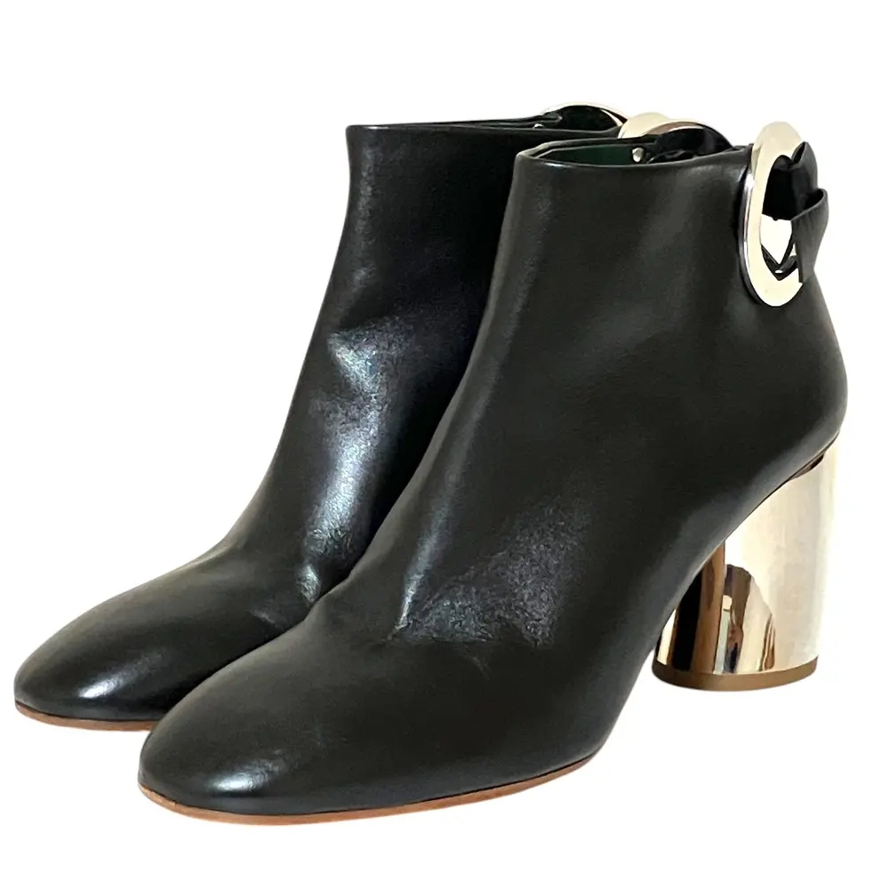 PROENZA SCHOULER プロエンザスクーラー チャンキーヒール レザー アンクルブーツ ショートブーツ サイズ40 26cm相当 ブラックの買取実績【2026年5月買取】