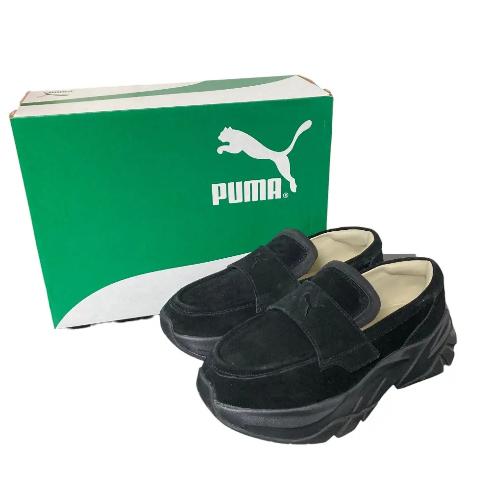 PUMA プーマ スエード プラットフォームシューズ ローファー 406969-01 サイズUS 6 22.5cm ブラックの買取実績【2026年4月買取】
