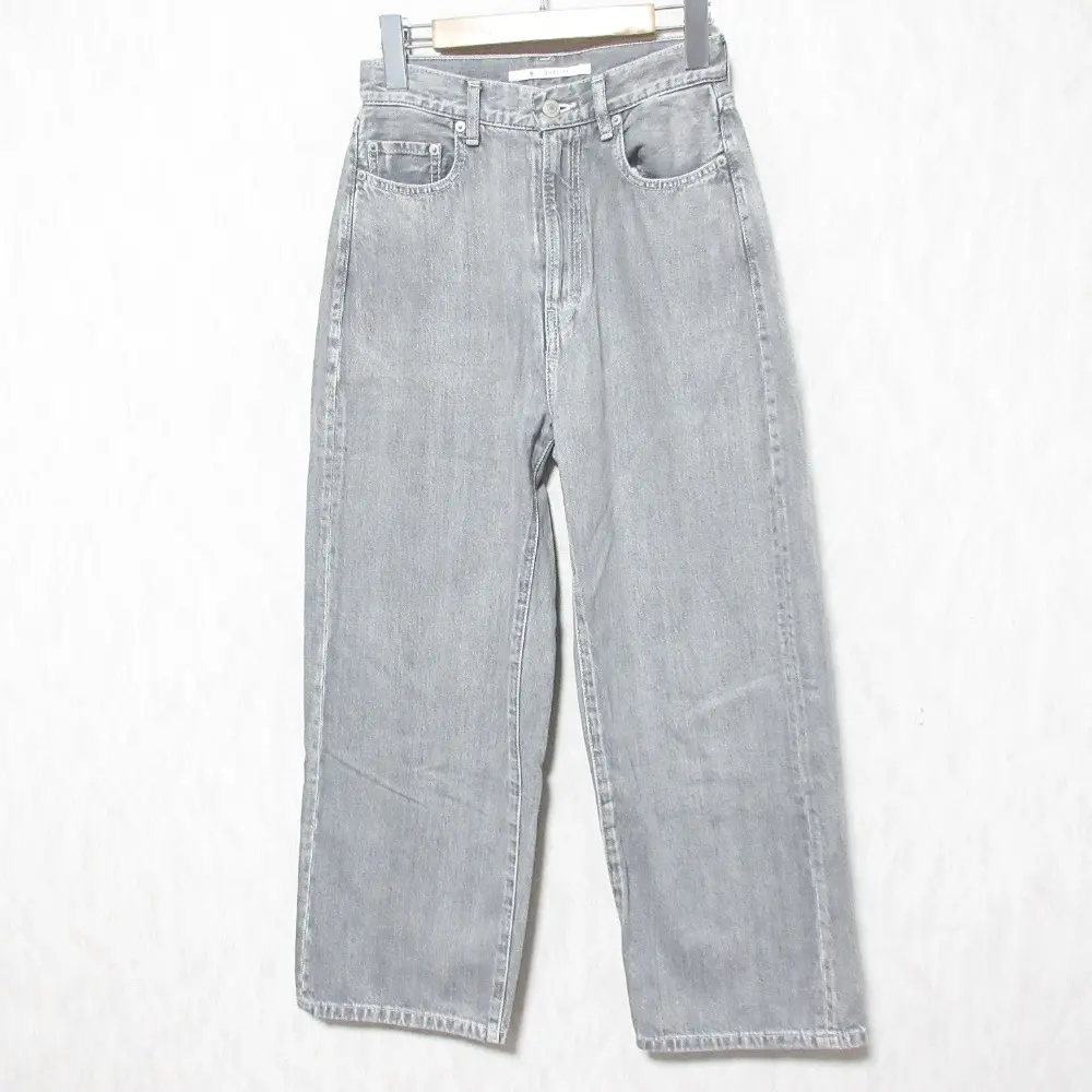 25SS e×qualite e-jeans カリテ コラボ ワイドデニム ジーンズ 3247-10-50013 36 ブラックグレー