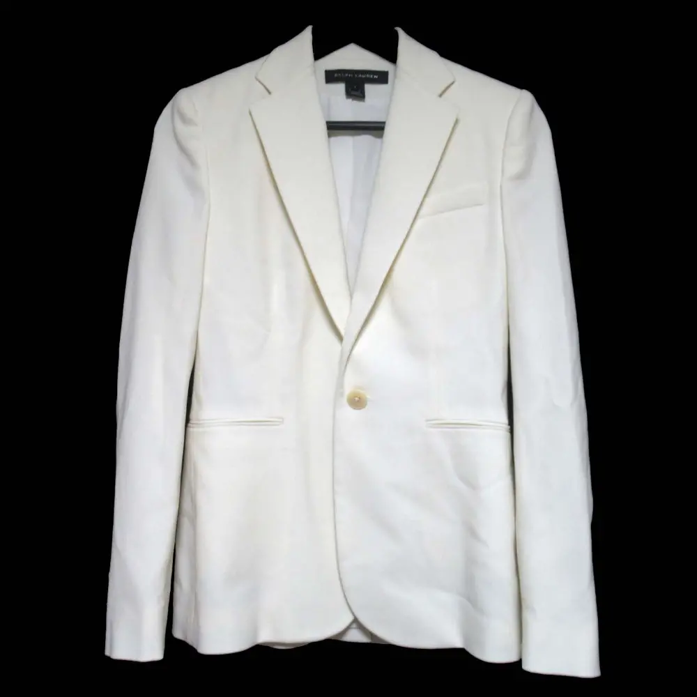 RALPH LAUREN BLACK LABEL ラルフローレンブラックレーベル ストレッチ 1B シングル テーラードジャケット 2サイズ アイボリー