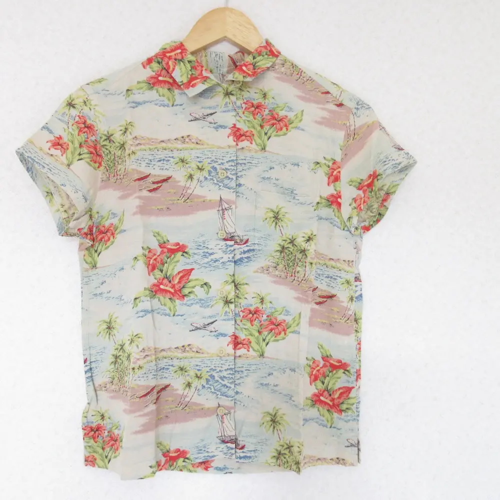 RALPH LAUREN ラルフローレン フラワープリント シルク シアーブラウス