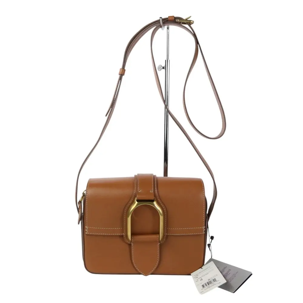 Ralph Lauren ラルフローレン カーフスキン ウェリントン レザー ショルダーバッグ クロスボディバッグ 652003 ブラウン