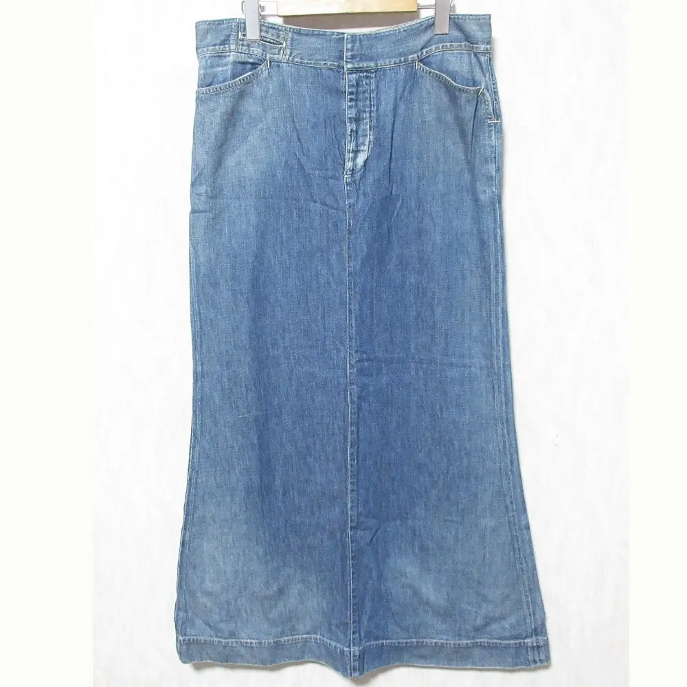 RALPH LAUREN BLUE LABEL ラルフローレンブルーレーベル ロング マキシ丈 マーメイド デニムスカート 大きいサイズ 32 ブルー