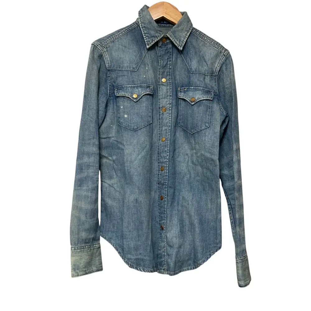 RALPH LAUREN ラルフローレン デニムウエスタンシャツ 2 ブルー