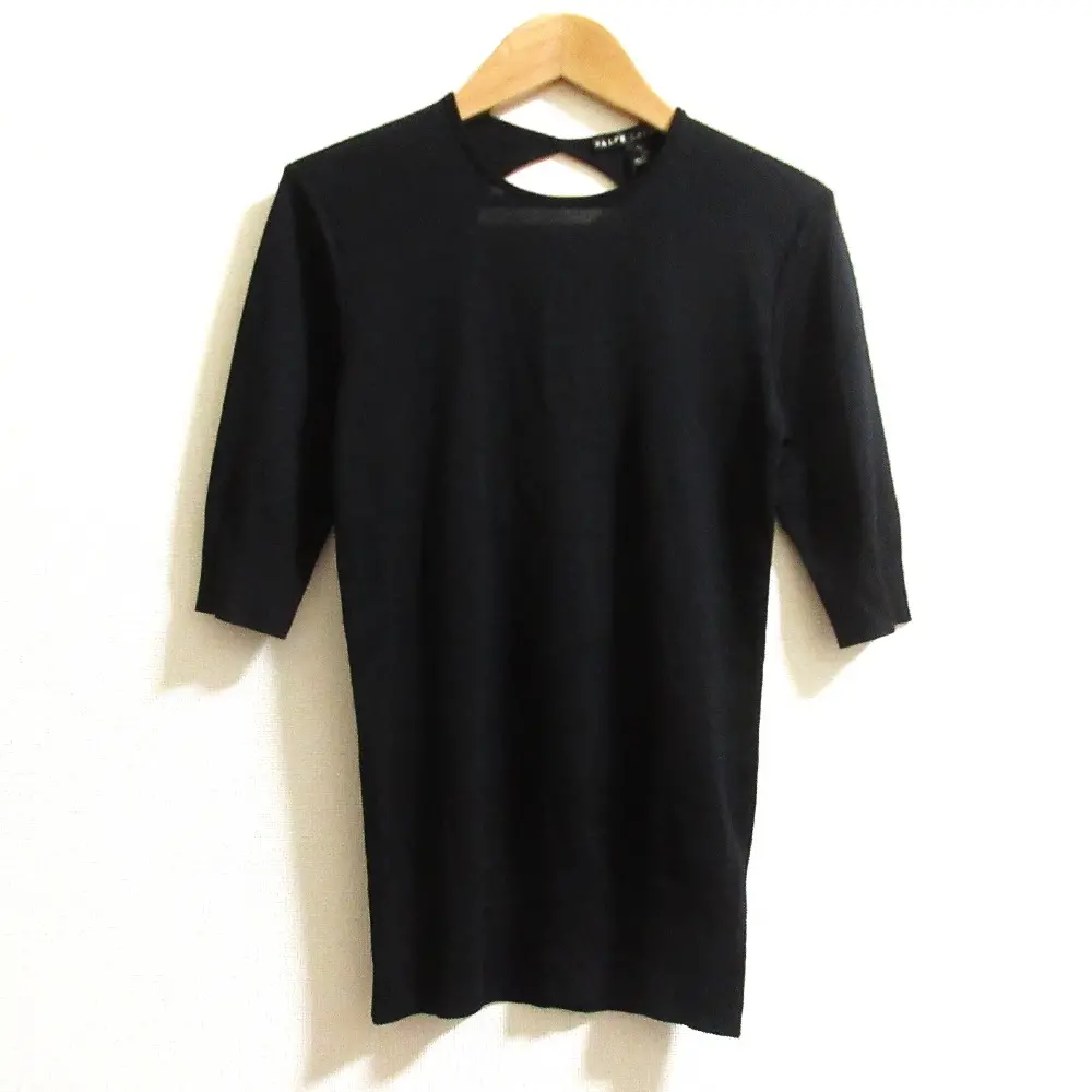 Ralph Lauren ラルフローレン ブラックレーベル バックデザイン ニット カットソー サイズS ブラック