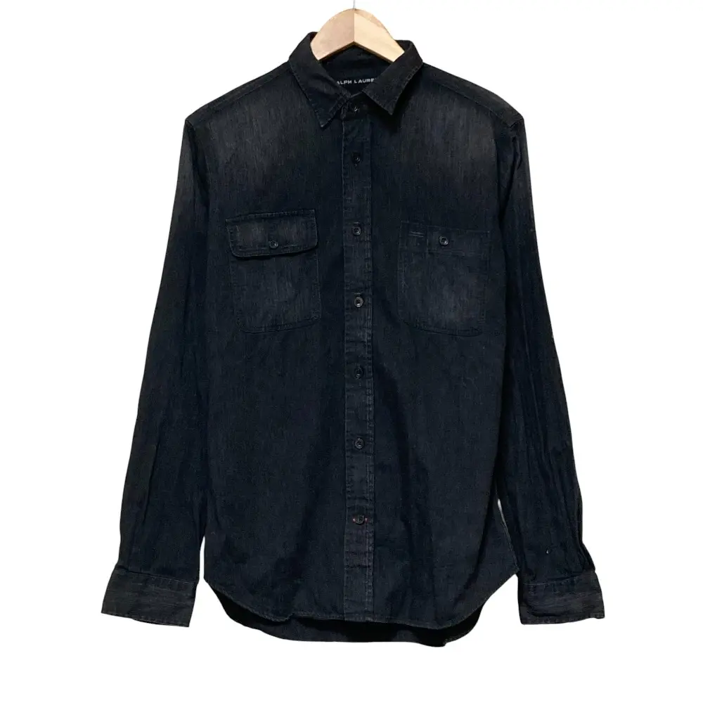 RALPH LAUREN ラルフローレン ブラックレーベル ロングスリーブ デニムシャツ ブラウス M ブラック