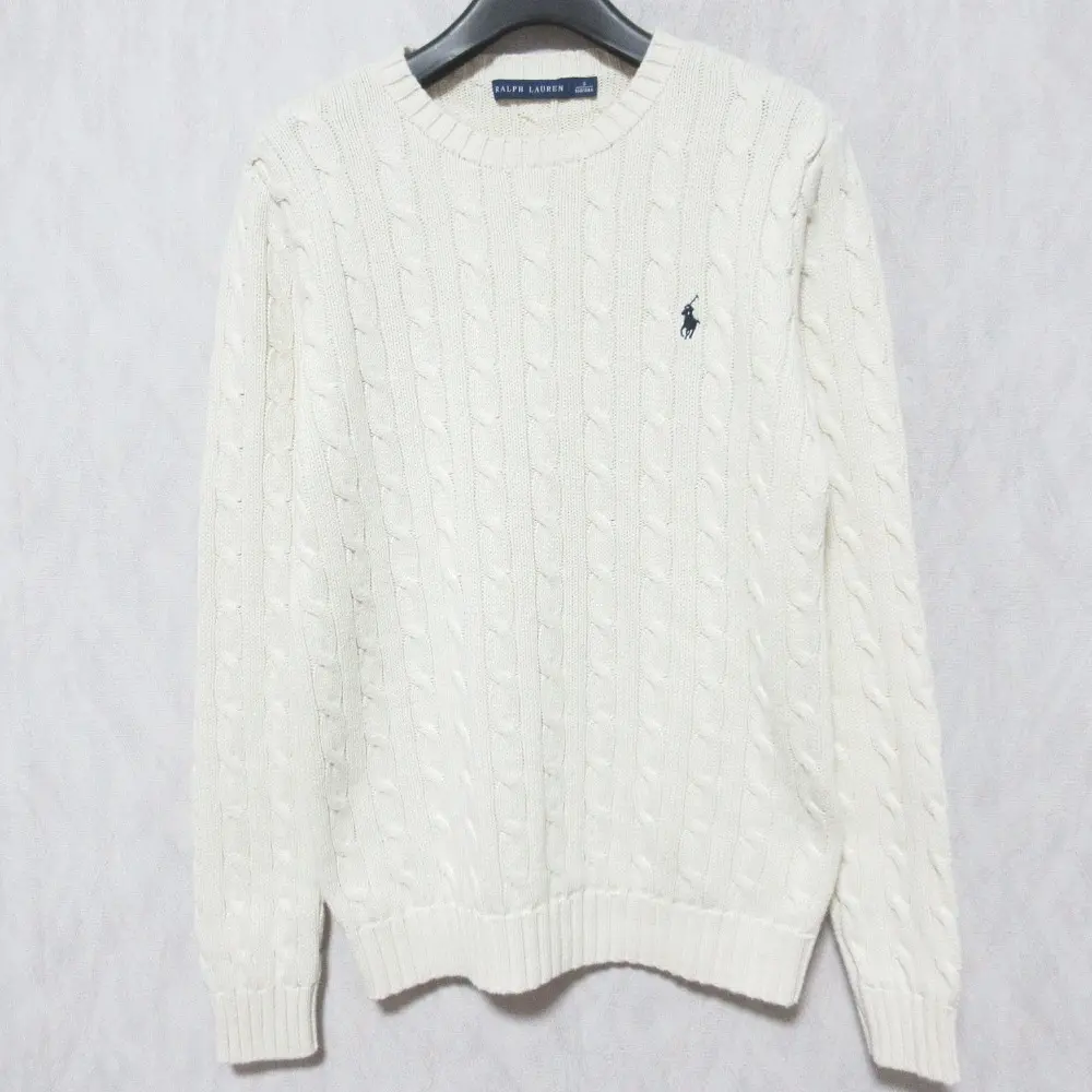 RALPH LAUREN ラルフローレン コットン ケーブルニットセーター 25255 S オフホワイト