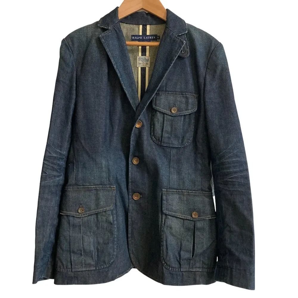 RALPH LAUREN ラルフローレン デニムテーラードジャケット サイズ9 インディゴ