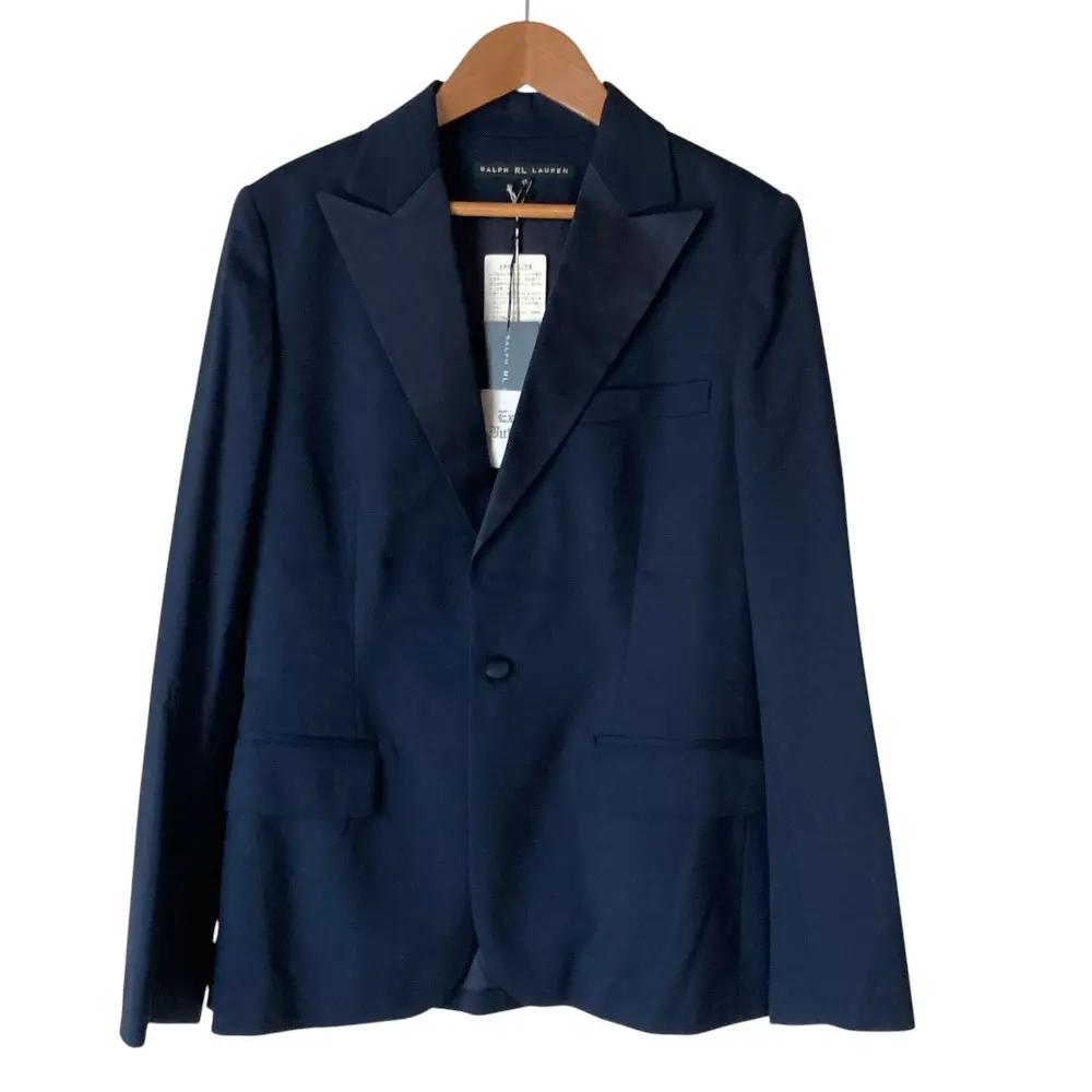 Ralph Lauren ラルフローレン ピークドラペル シングルジャケット 11 ネイビー