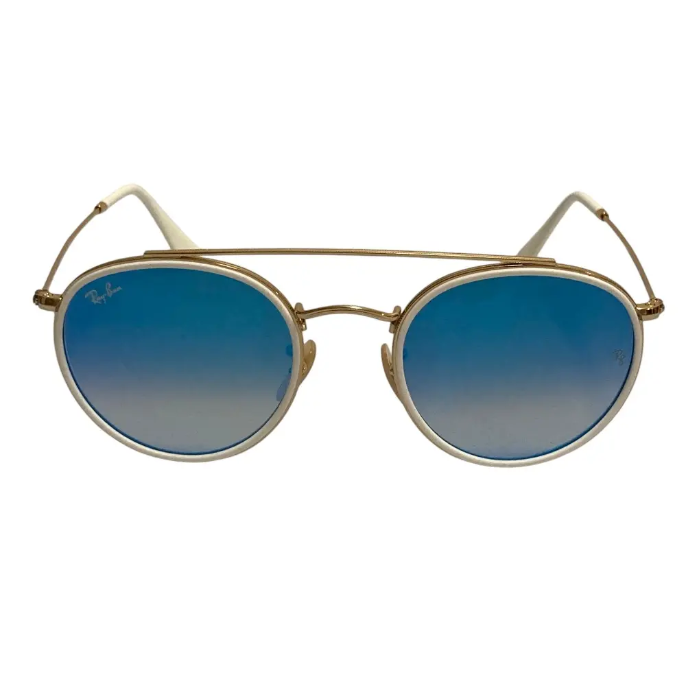 Ray-Ban レイバン ミラーレンズ 度なし サングラス RB3647-N ホワイト×ゴールドフレーム