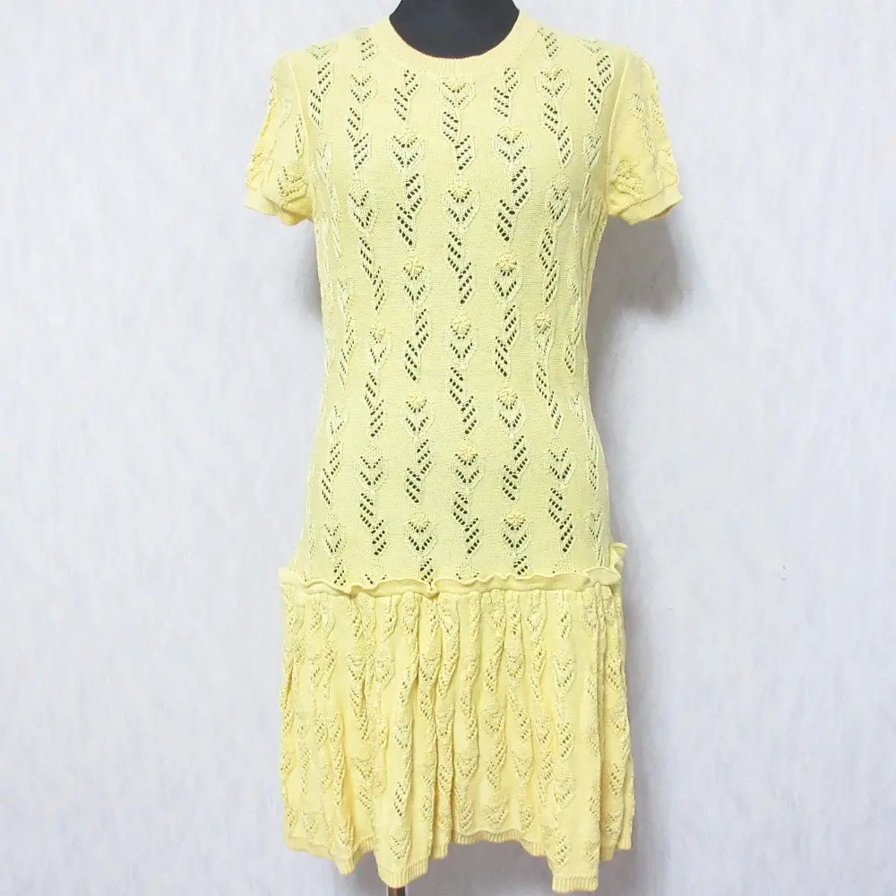 REDValentino レッドヴァレンティノ フラワーモチーフ 透かし編み 半袖