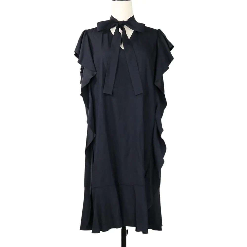21SS RED VALENTINO レッドヴァレンティノ ボウタイ フレアスリーブ ドレス ワンピース 大きいサイズ 48 ブラックの買取実績【2025年2月買取】