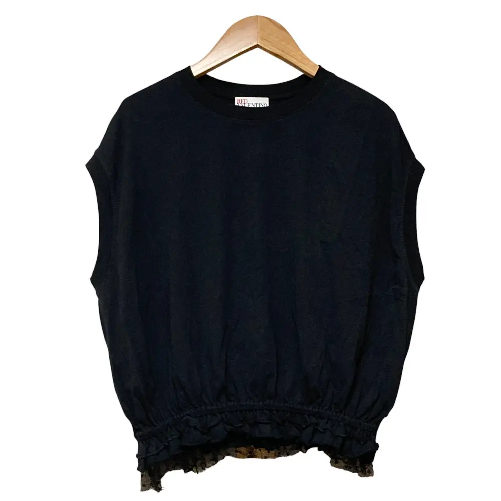 RED VALENTINO レッドヴァレンティノ フリル カットソー XS ブラック