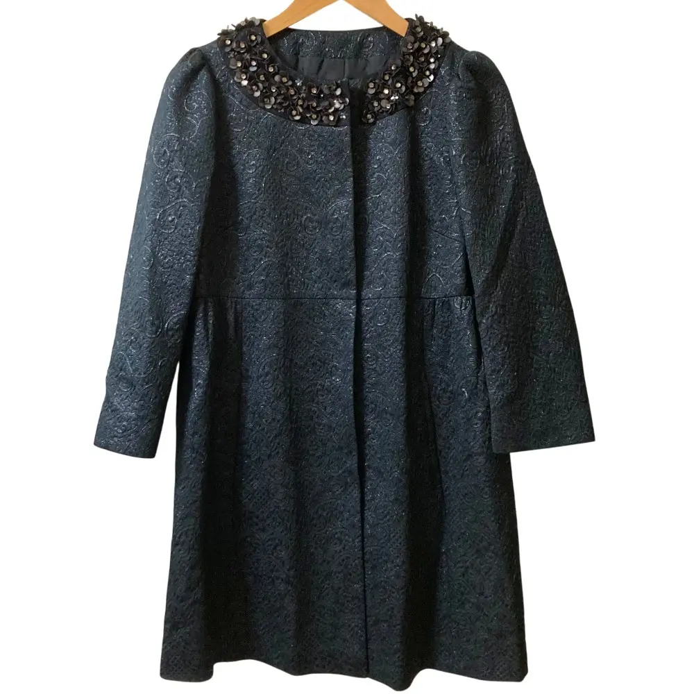 RED VALENTINO レッドヴァレンティノ フラワーデザイン エンブロイダリー ワンピース サイズ42 ブラック