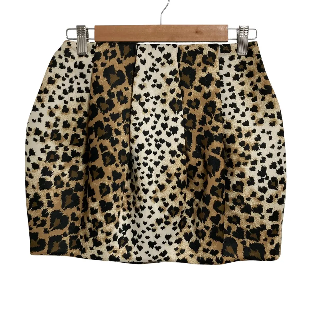 RED VALENTINO レッドヴァレンティノ レオパードプリント タイト ミニスカート 38サイズ ベージュ ブラック