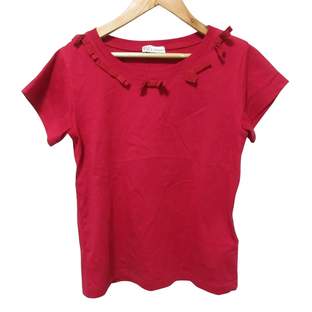 REDValentino レッドヴァレンティノ リボン 半袖 Tシャツ カットソー S レッド