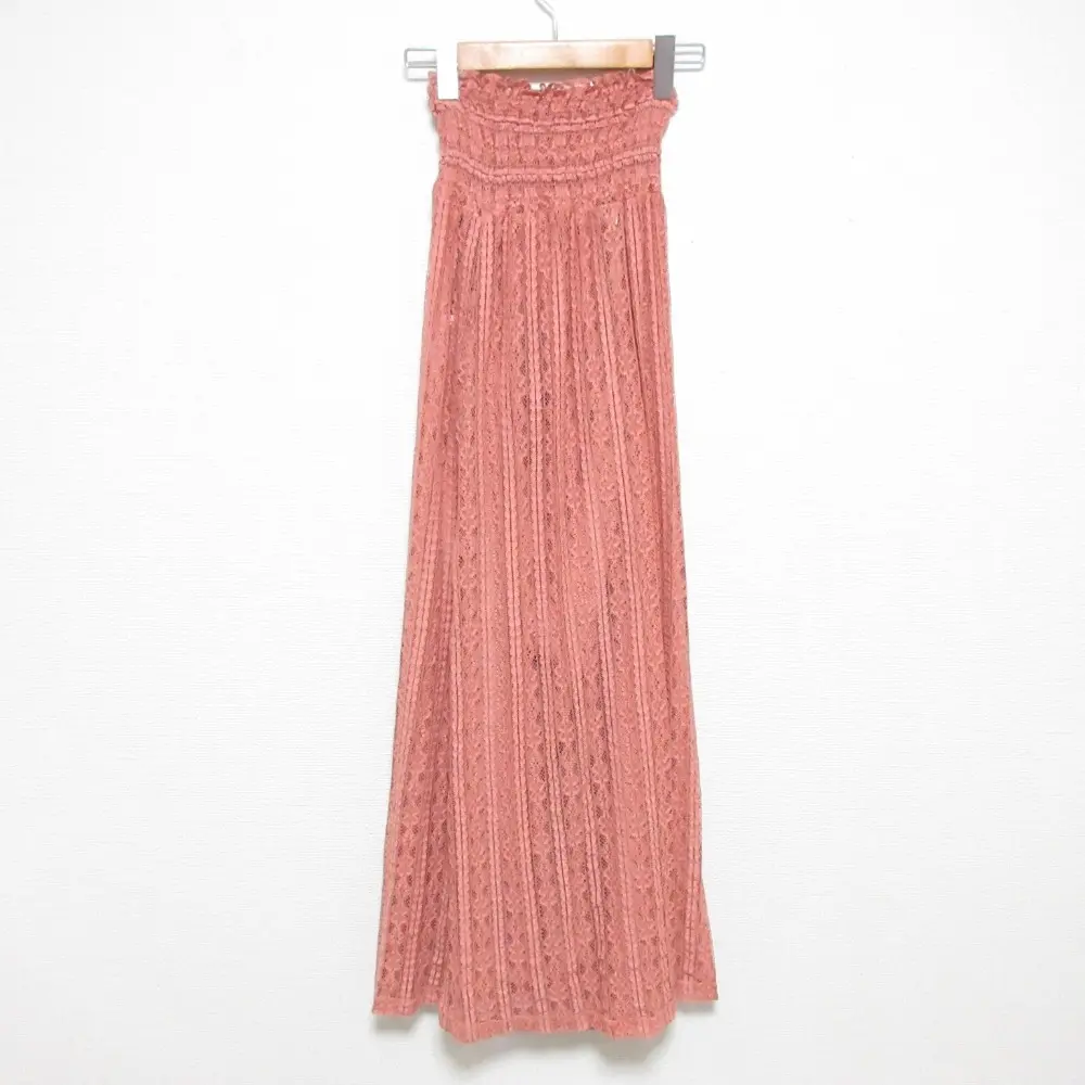 RED VALENTINO レッドヴァレンティノ ハイウエスト マキシ丈 ロング レーススカート サイズS ピンク