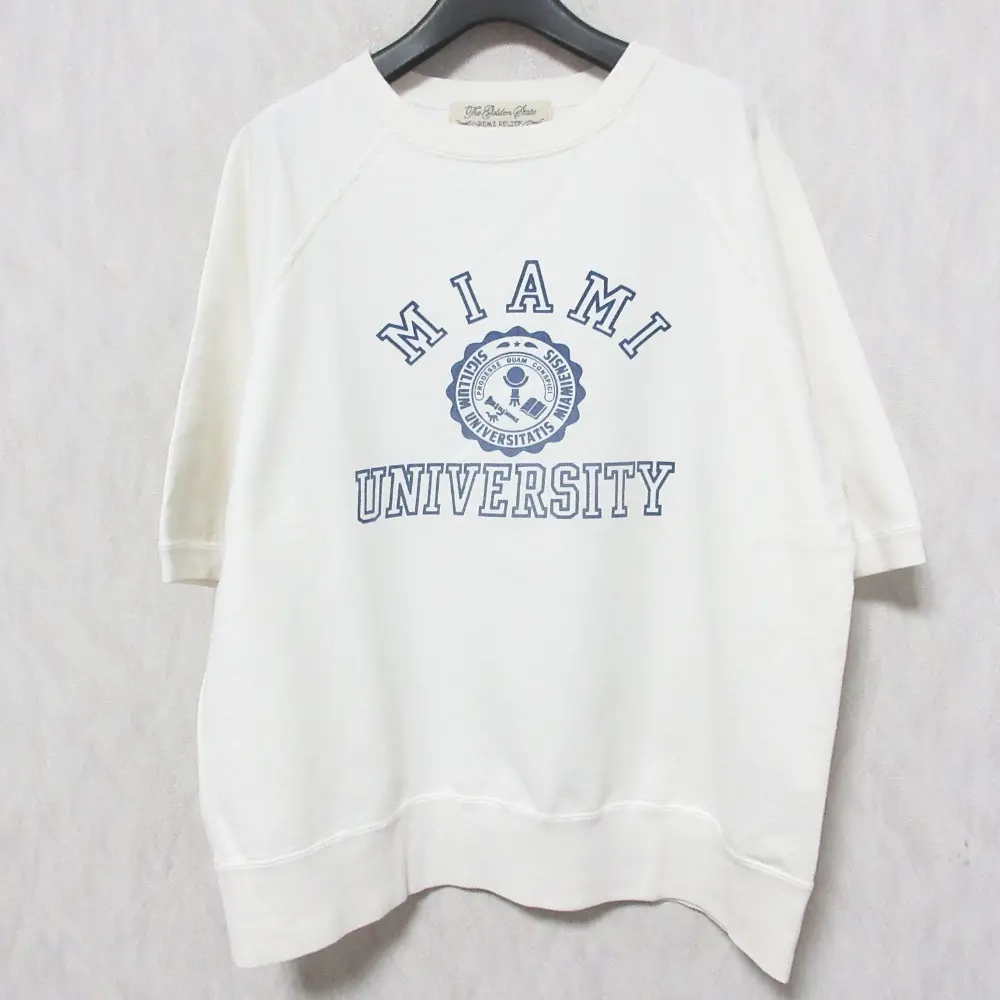 REMI RELIEF レミレリーフ アパルトモン購入品 Print 1/2 Sleeve Sweat ハーフスリーブ スウェットシャツ カットソー F ホワイト