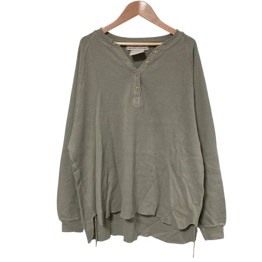 REMI RELIEF レミレリーフ WタックヘンリーネックTシャツ カットソー サイズM ベージュ