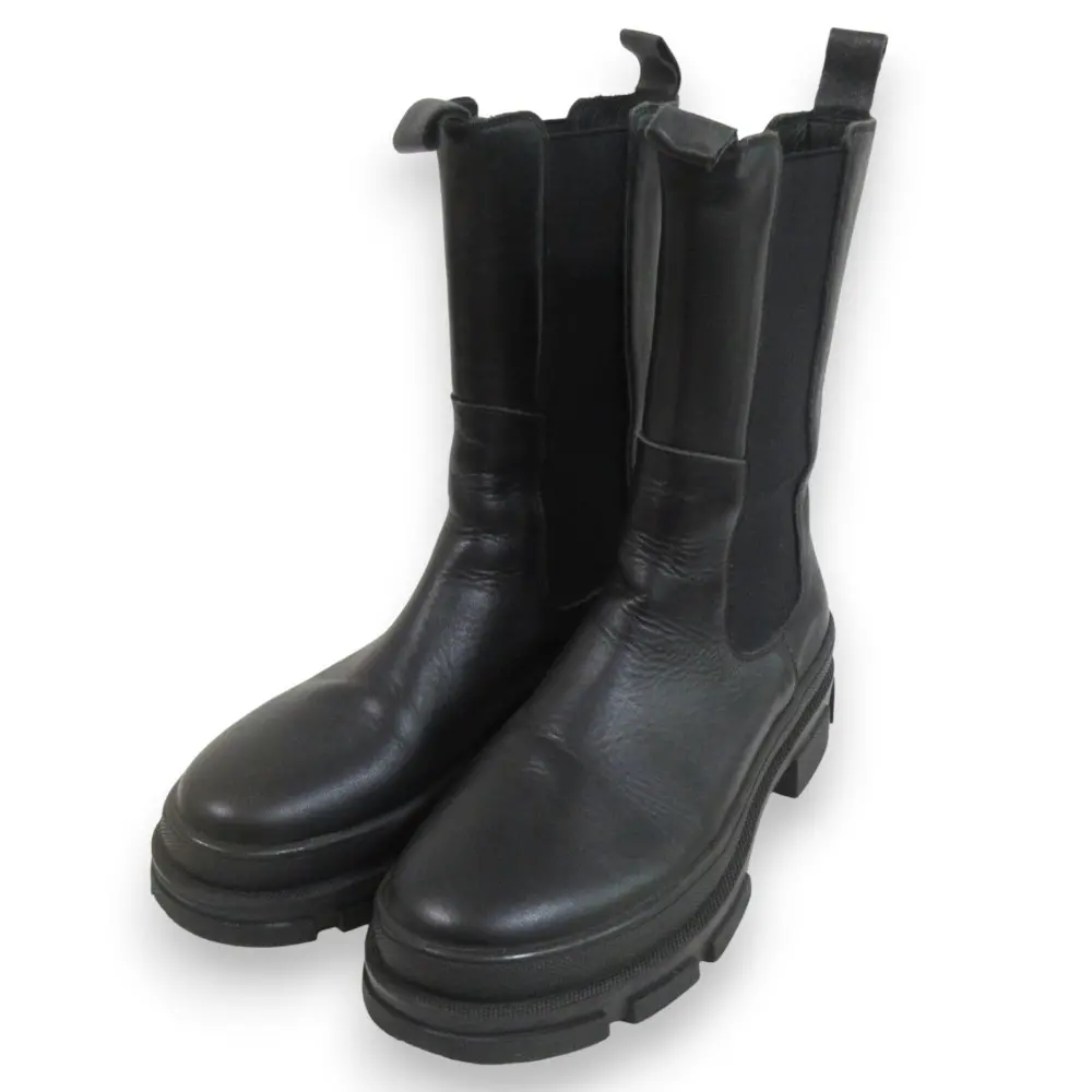 22AW REMME レメ レザー ミドルサイドゴアブーツ サイズ38 約24cm ブラック